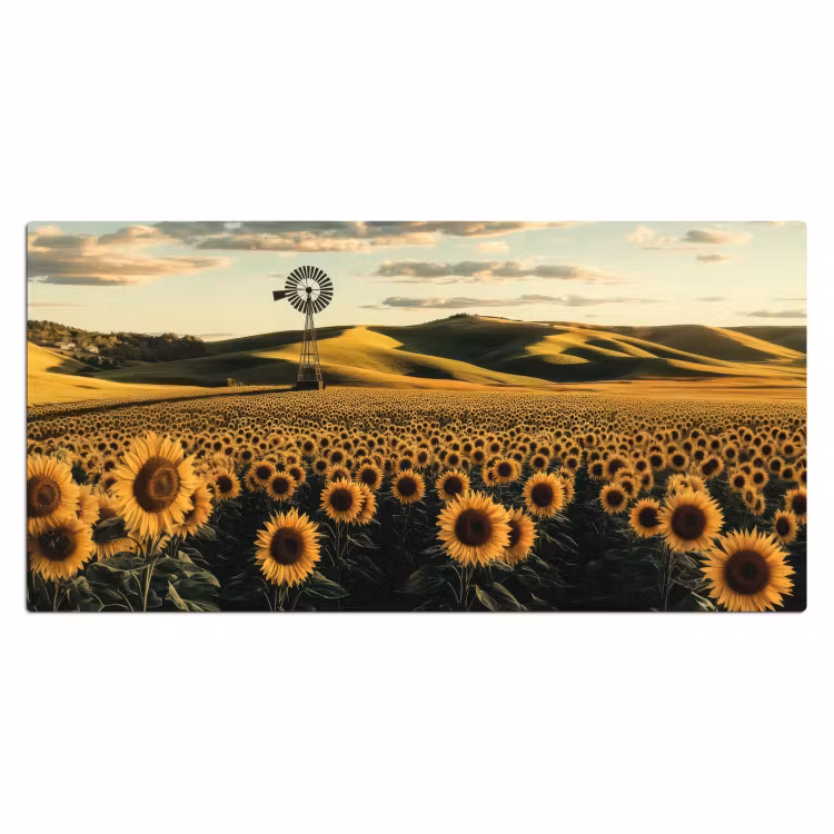 Bureau onderlegger - Zonnebloem - Veld - Windmolen — 1
