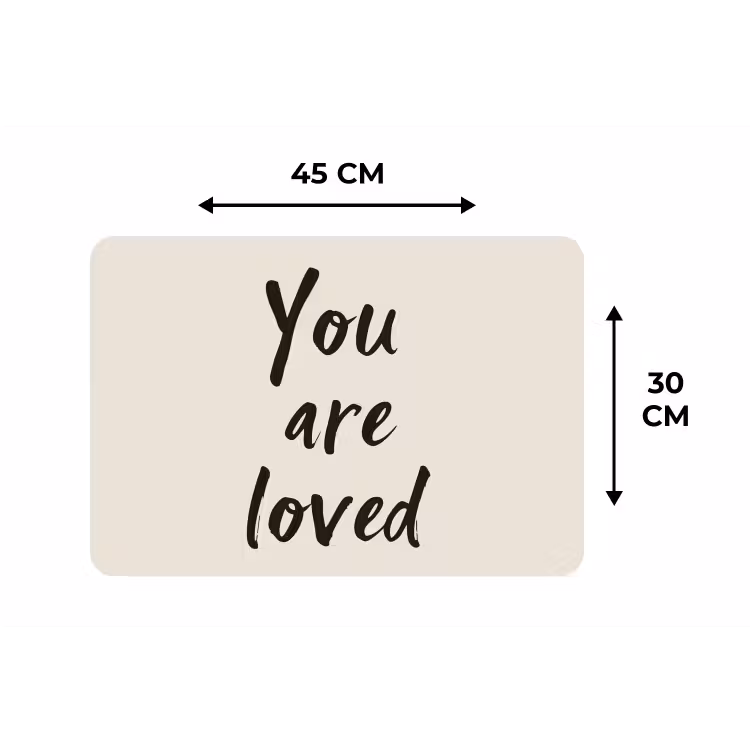 Placemat - 6 stuks - Minimalistisch - Beige - Love — 3