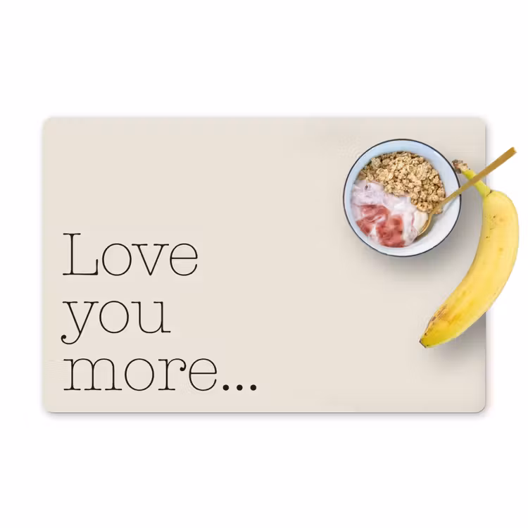 Placemat - 6 stuks - Minimalistisch - Love - Beige — 1