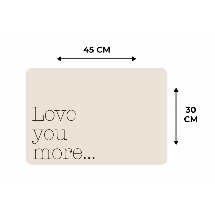 Placemat - 6 stuks - Minimalistisch - Love - Beige — 3