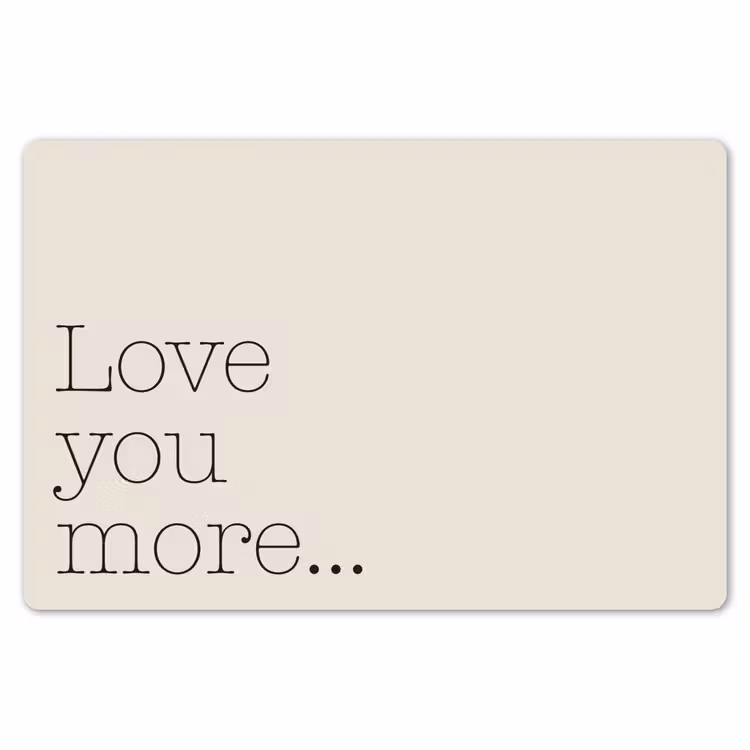 Placemat - 6 stuks - Minimalistisch - Love - Beige — 7