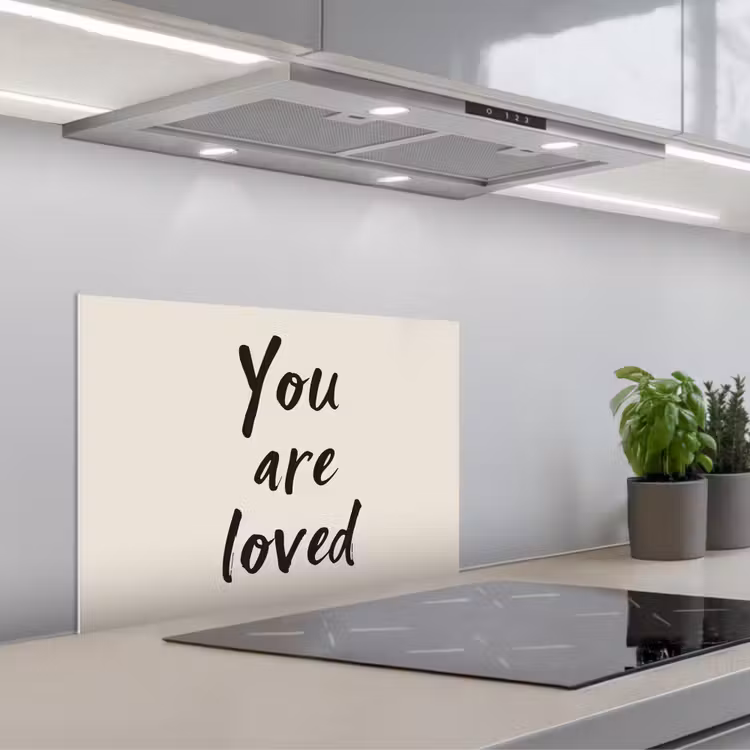 Spatscherm keuken - Minimalistisch - Beige - Love — 5