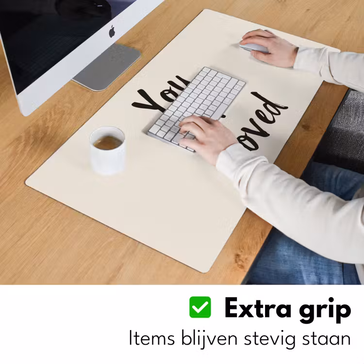 Bureau onderlegger - Minimalistisch - Beige - Love — 5