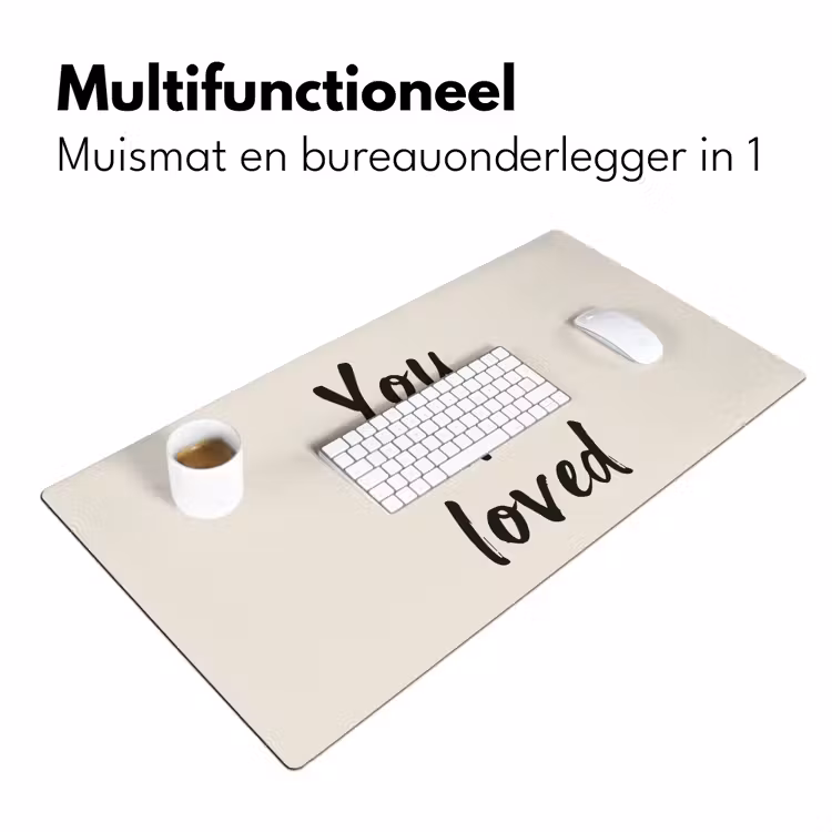 Bureau onderlegger - Minimalistisch - Beige - Love — 6