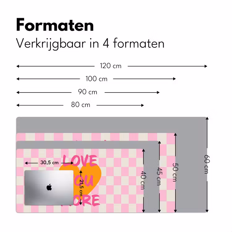 Bureau onderlegger - Valentijn - Love - Roze - Oranje — 7