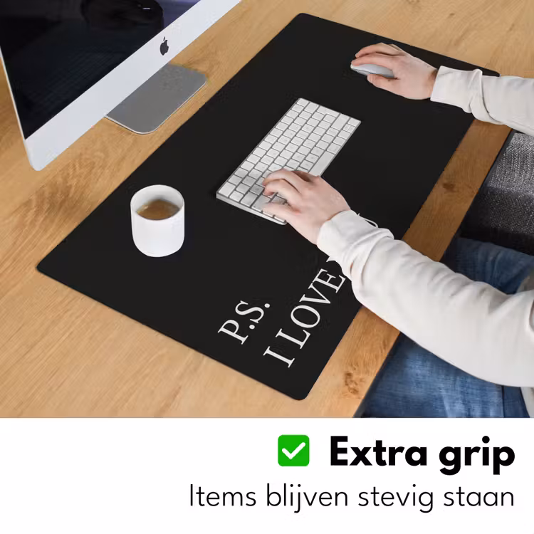 Bureau onderlegger - Zwart - Minimalistisch - Valentijn — 5