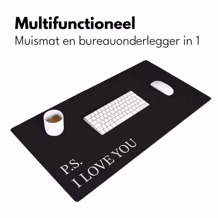 Bureau onderlegger - Zwart - Minimalistisch - Valentijn — 6