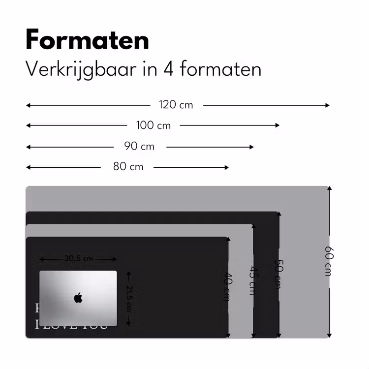 Bureau onderlegger - Zwart - Minimalistisch - Valentijn — 7