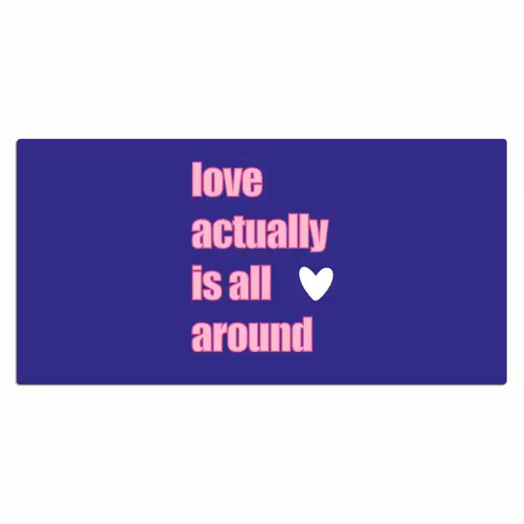 Bureau onderlegger - Tekst - Valentijn - Love - Blauw — 1