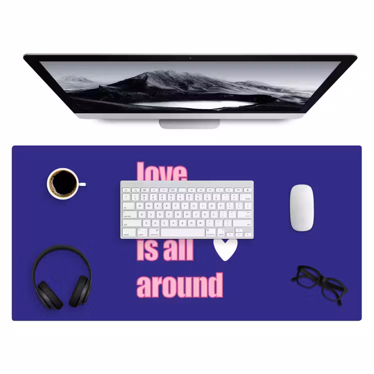 Bureau onderlegger - Tekst - Valentijn - Love - Blauw — 3