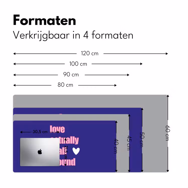 Bureau onderlegger - Tekst - Valentijn - Love - Blauw — 7