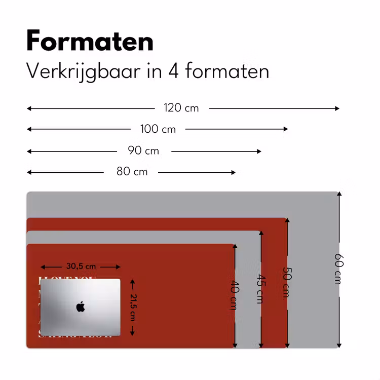 Bureau onderlegger - Rood - Quote - Liefde — 7
