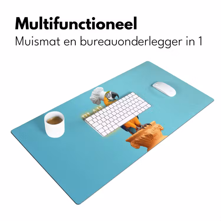 Bureau onderlegger - Papegaai - Koksmuts - Quote - Neon — 6