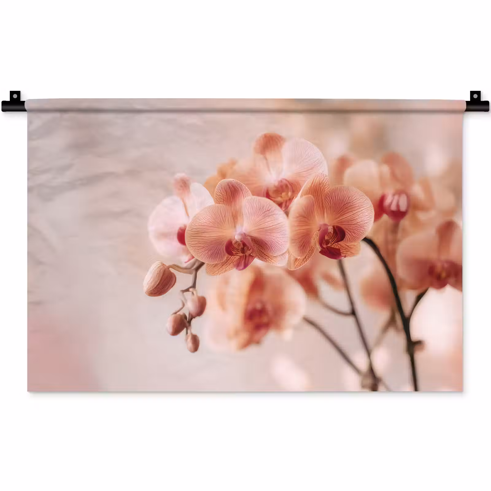 Wandkleed - Orchidee - Bloemen - Roze - Bloemblaadjes — 1