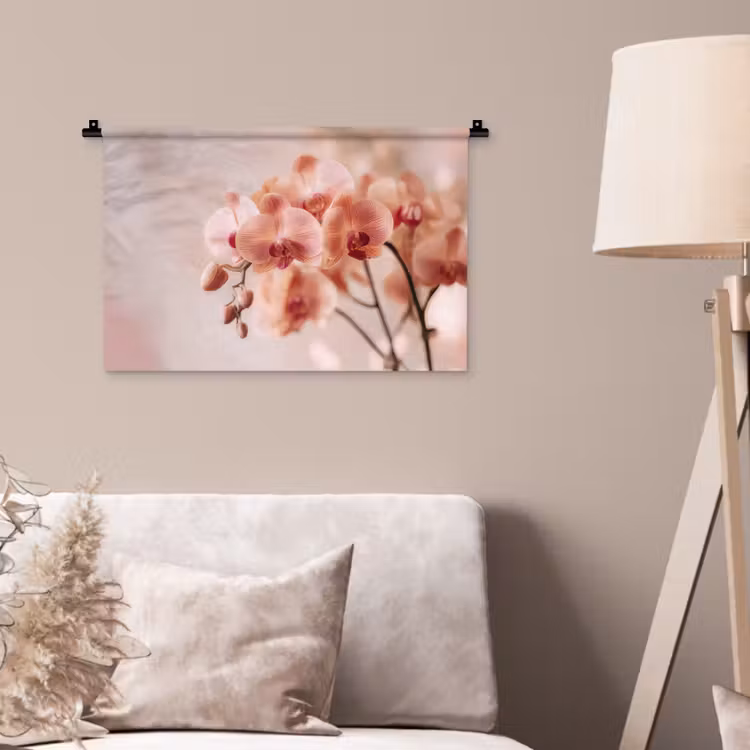Wandkleed - Orchidee - Bloemen - Roze - Bloemblaadjes — 2