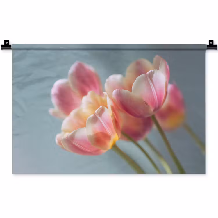Wandkleed - Tulpen - Roze - Stelen — 1