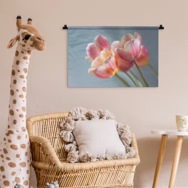 Wandkleed - Tulpen - Roze - Stelen — 5