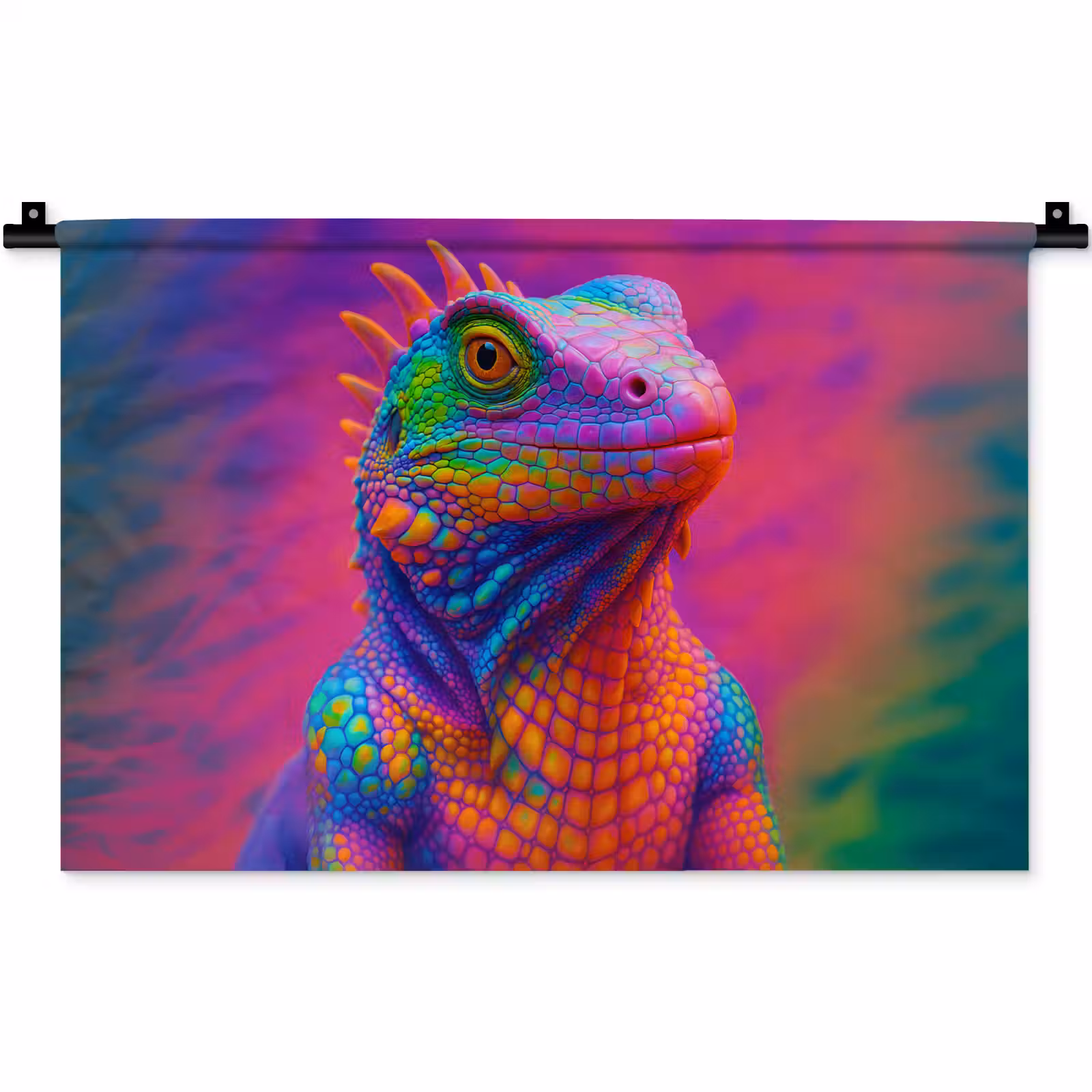 Wandkleed - Kameleon - Dieren - Neon - Kleur — 1