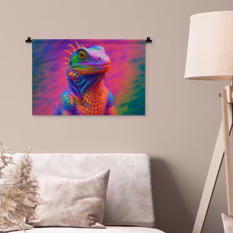 Wandkleed - Kameleon - Dieren - Neon - Kleur — 2