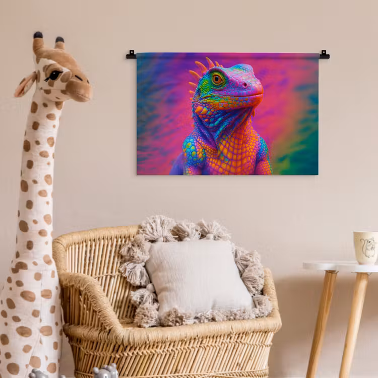 Wandkleed - Kameleon - Dieren - Neon - Kleur — 5