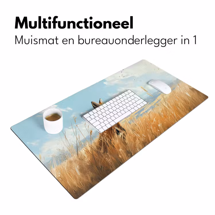Bureau onderlegger - Vos - Gras - Wolken - Oranje — 6