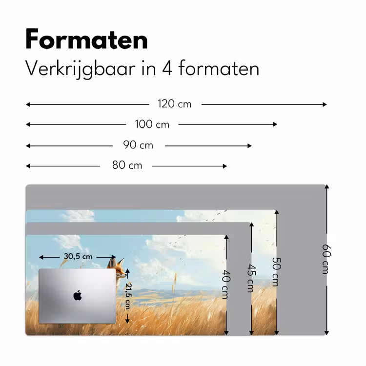 Bureau onderlegger - Vos - Gras - Wolken - Oranje — 7