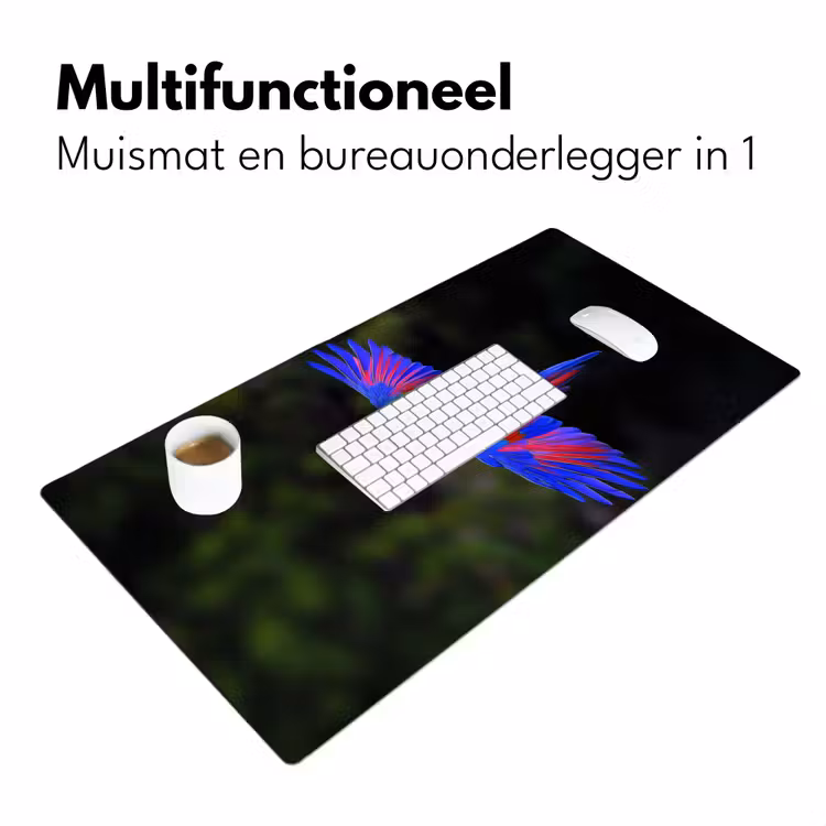 Bureau onderlegger - Felgekleurd - Papegaai - Bos - Vleugels — 6