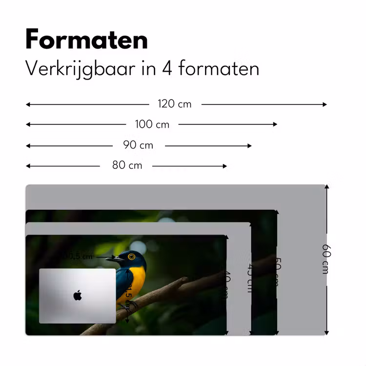 Bureau onderlegger - Vogel - Tak - Geel - Bladeren — 7