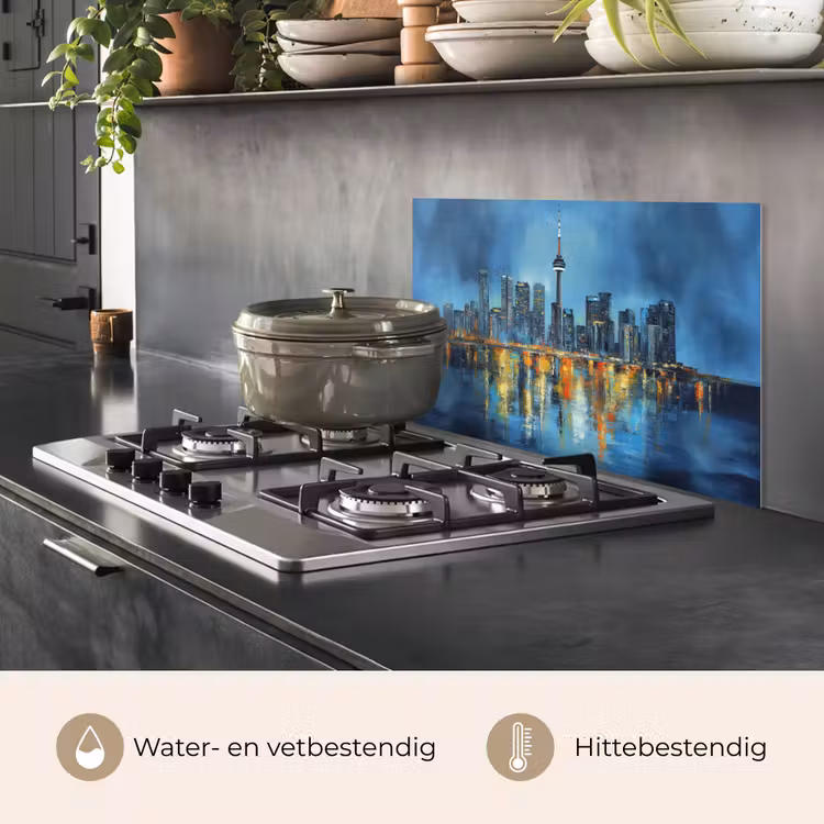 Spatscherm keuken - Skyline Toronto - Water - Stadslichten - Toren — 7