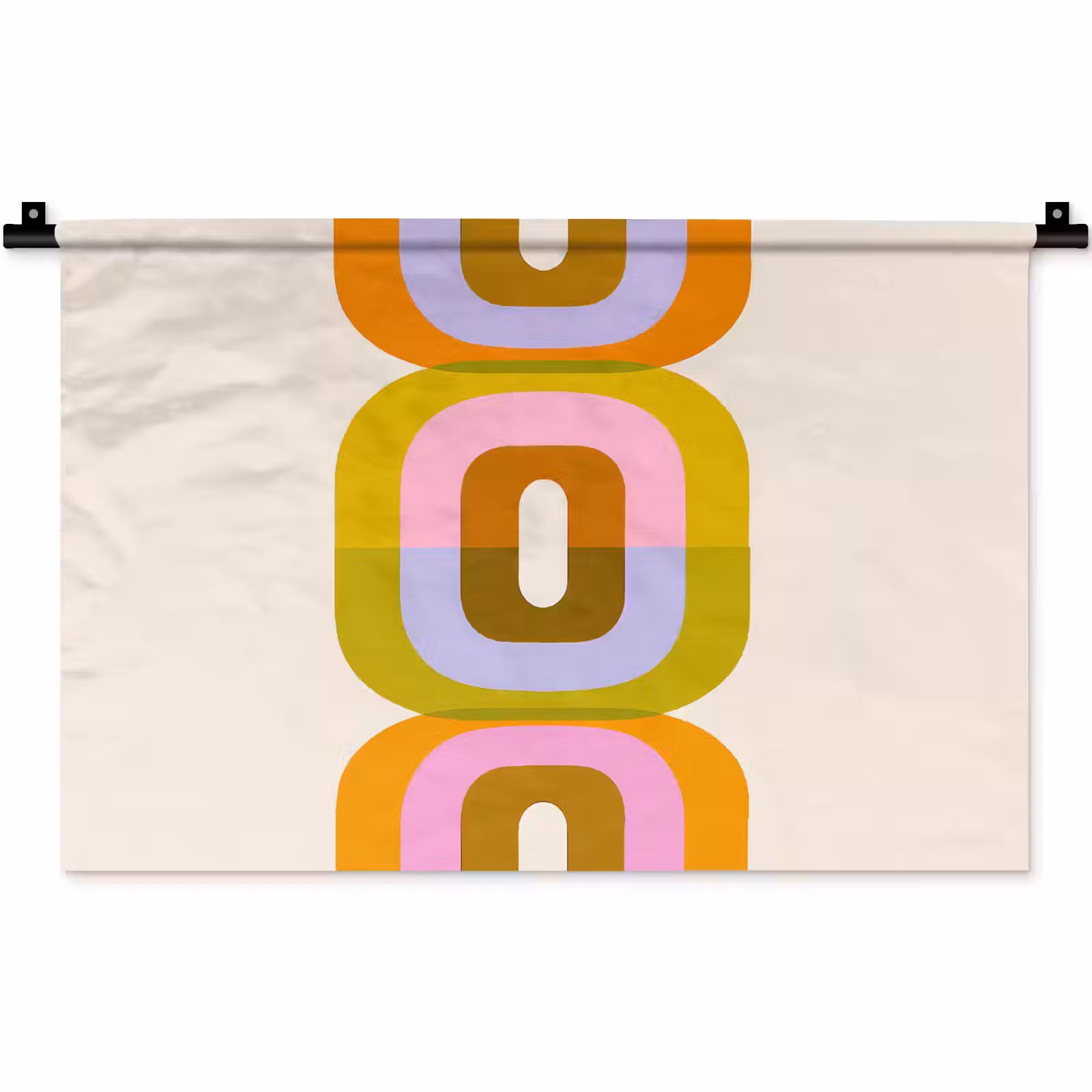 Wandkleed - Stapel - Vormen - Geblokt - Oranje — 1