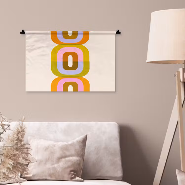 Wandkleed - Stapel - Vormen - Geblokt - Oranje — 2