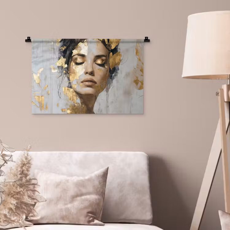 Wandkleed - Vrouw Portret Bladgoud — 2