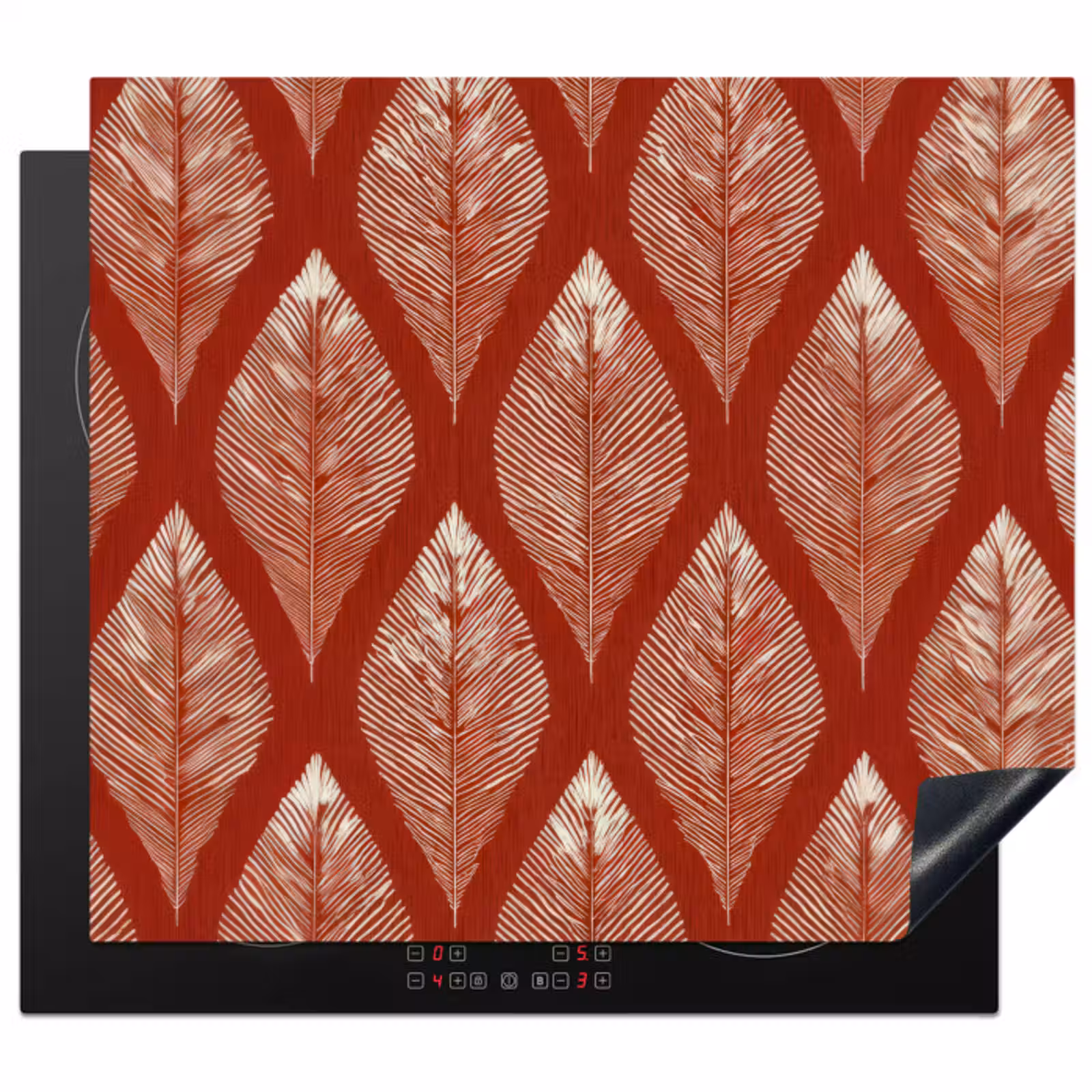 Inductie beschermer - Bladeren - Rood - Elegant — 1