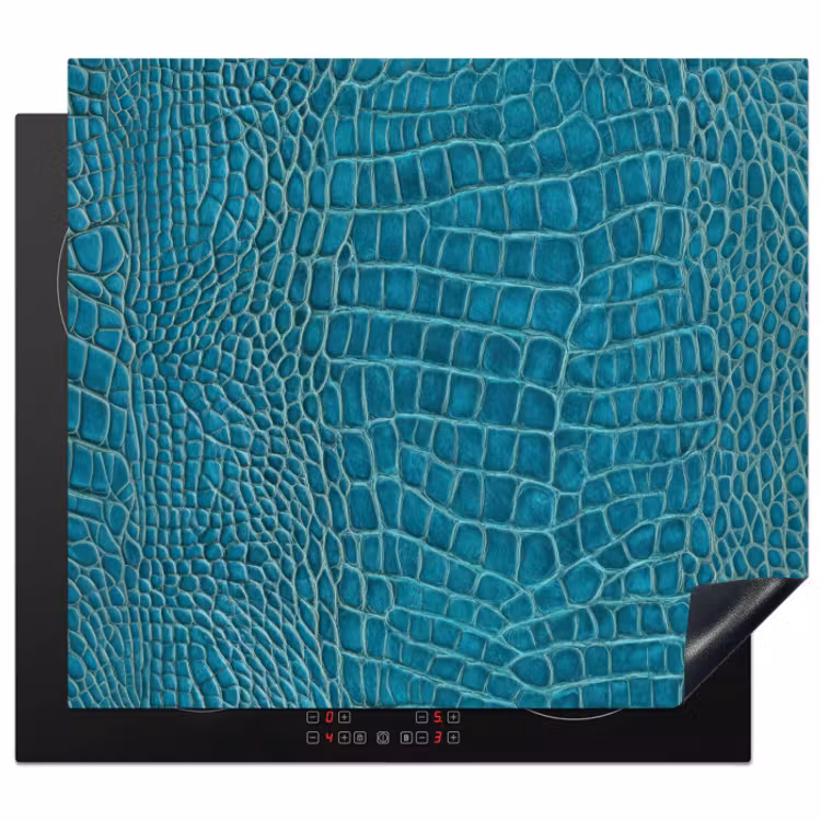 Inductie beschermer - Krokodillenleertextuur - Blauw - Exotisch — 1