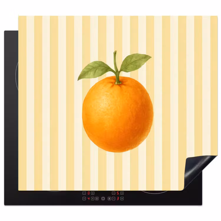 Inductie beschermer - Sinaasappel - Strepen - Oranje - Zomers — 1