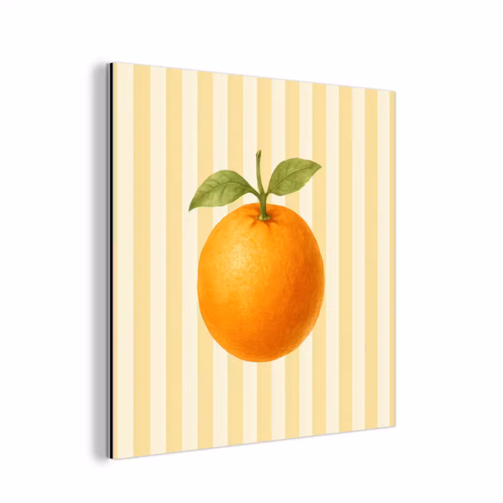 Aluminium schilderij - Sinaasappel - Strepen - Oranje - Zomers — 1