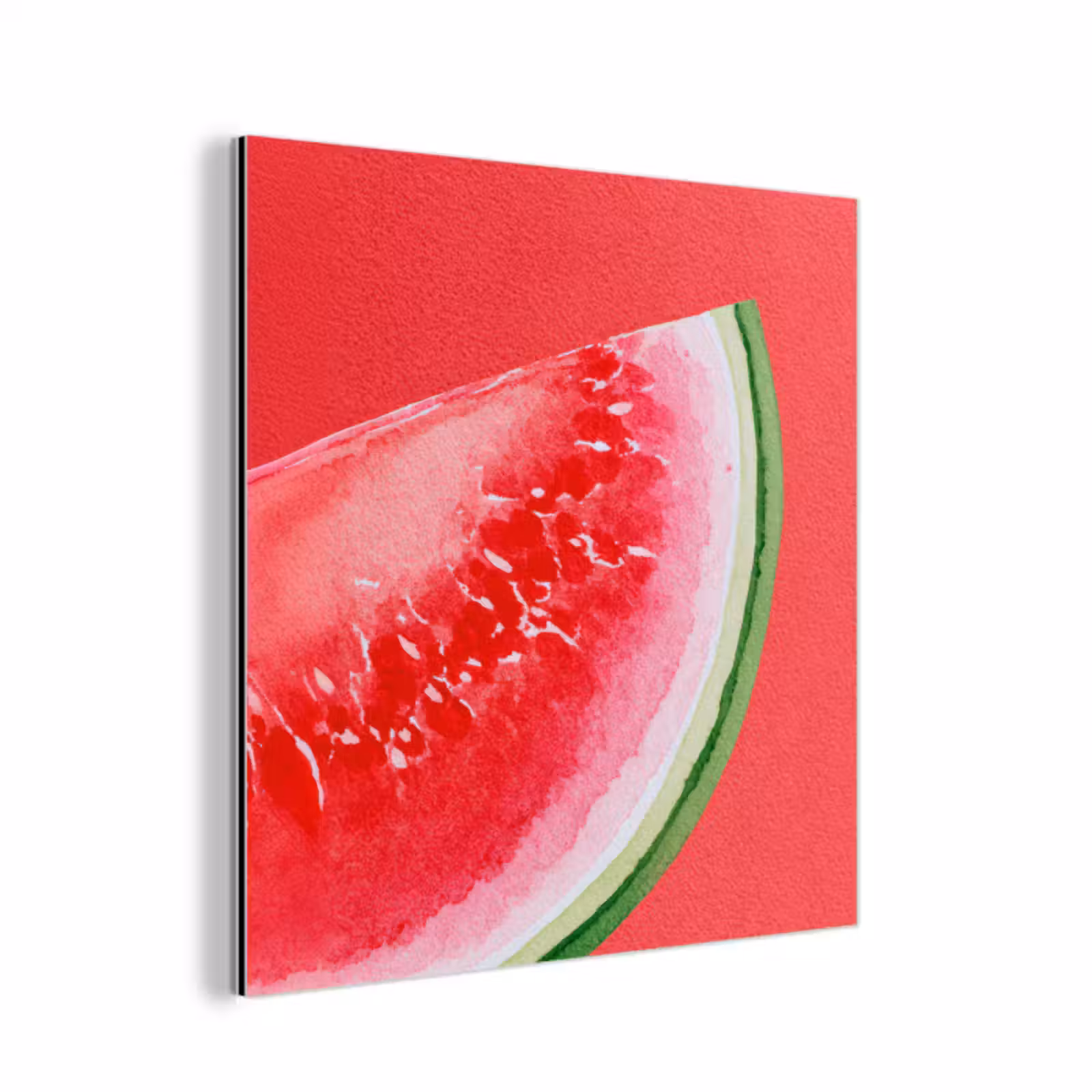 Aluminium schilderij - Watermeloen - Rood - Zomers — 1