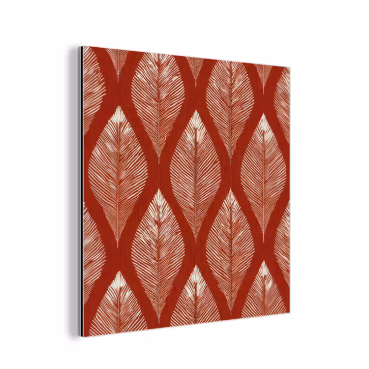 Aluminium schilderij - Bladeren - Rood - Elegant — 1
