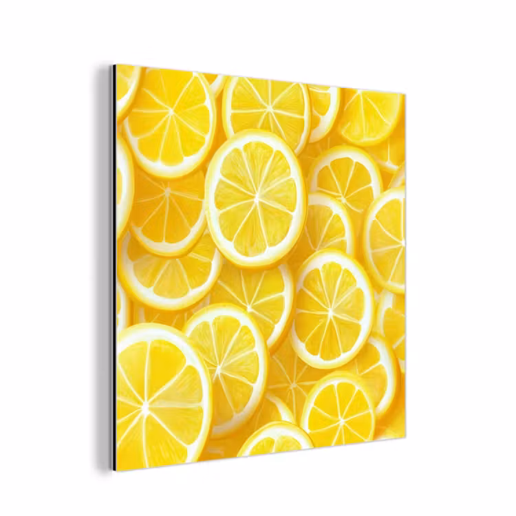 Aluminium schilderij - Citroenen - Geel - Zomers - levendig — 1