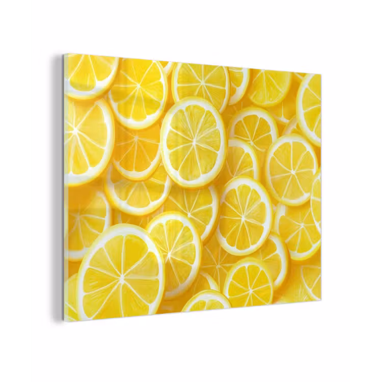Glas schilderij - Citroenen - Geel - Zomers - levendig — 1