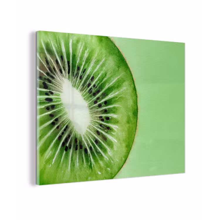 Glas schilderij - Kiwi - Groen - Fris — 1