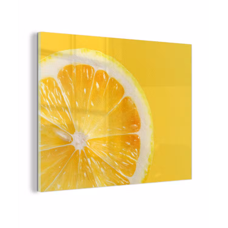 Glas schilderij - Citroen - Geel - Zonnig — 1