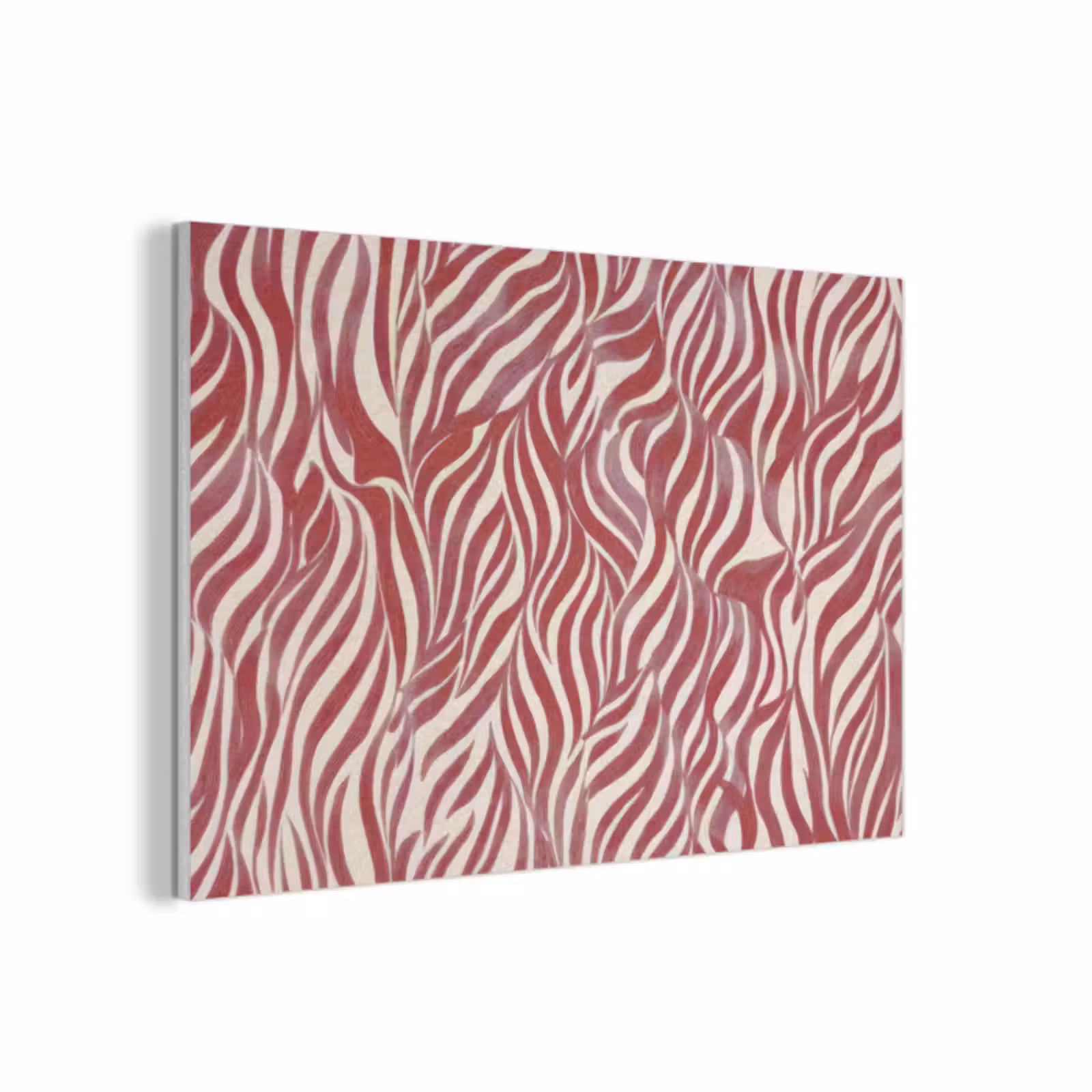 Akoestisch schilderij - Golvende vormen - Abstract - Rood — 1