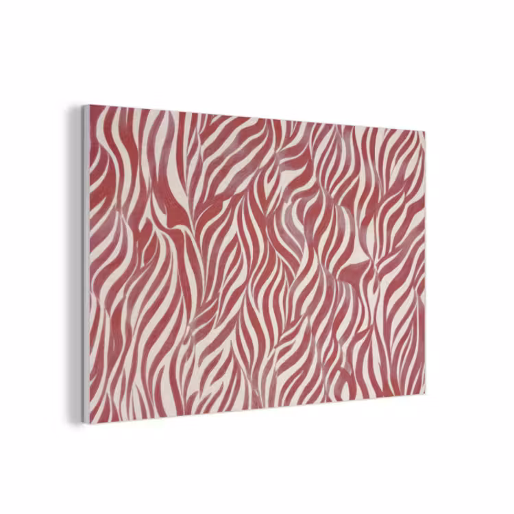 Akoestisch schilderij - Golvende vormen - Abstract - Rood — 1