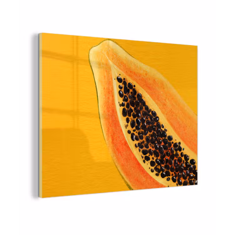 Glas schilderij - Papaja - Oranje - Topisch — 1