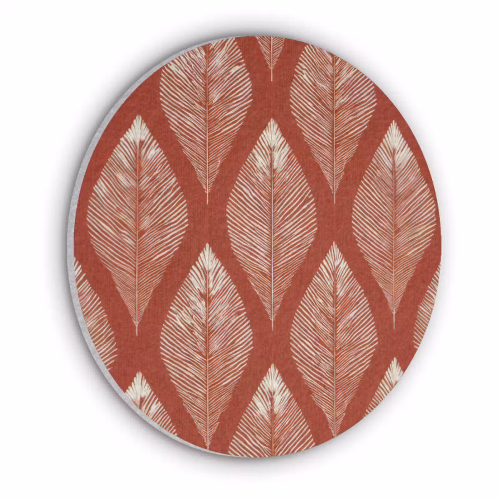 Akoestisch schilderij rond - Bladeren - Rood - Elegant — 1