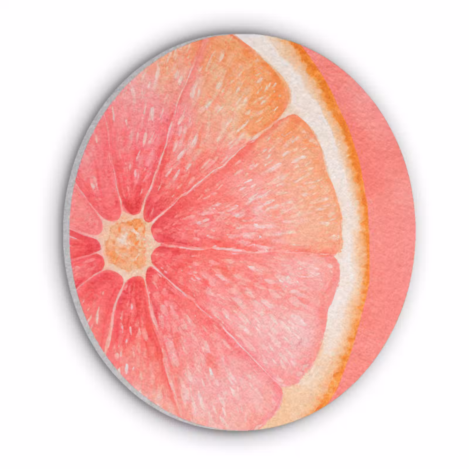 Akoestisch schilderij rond - Grapefruit - Roze - Levendig — 1