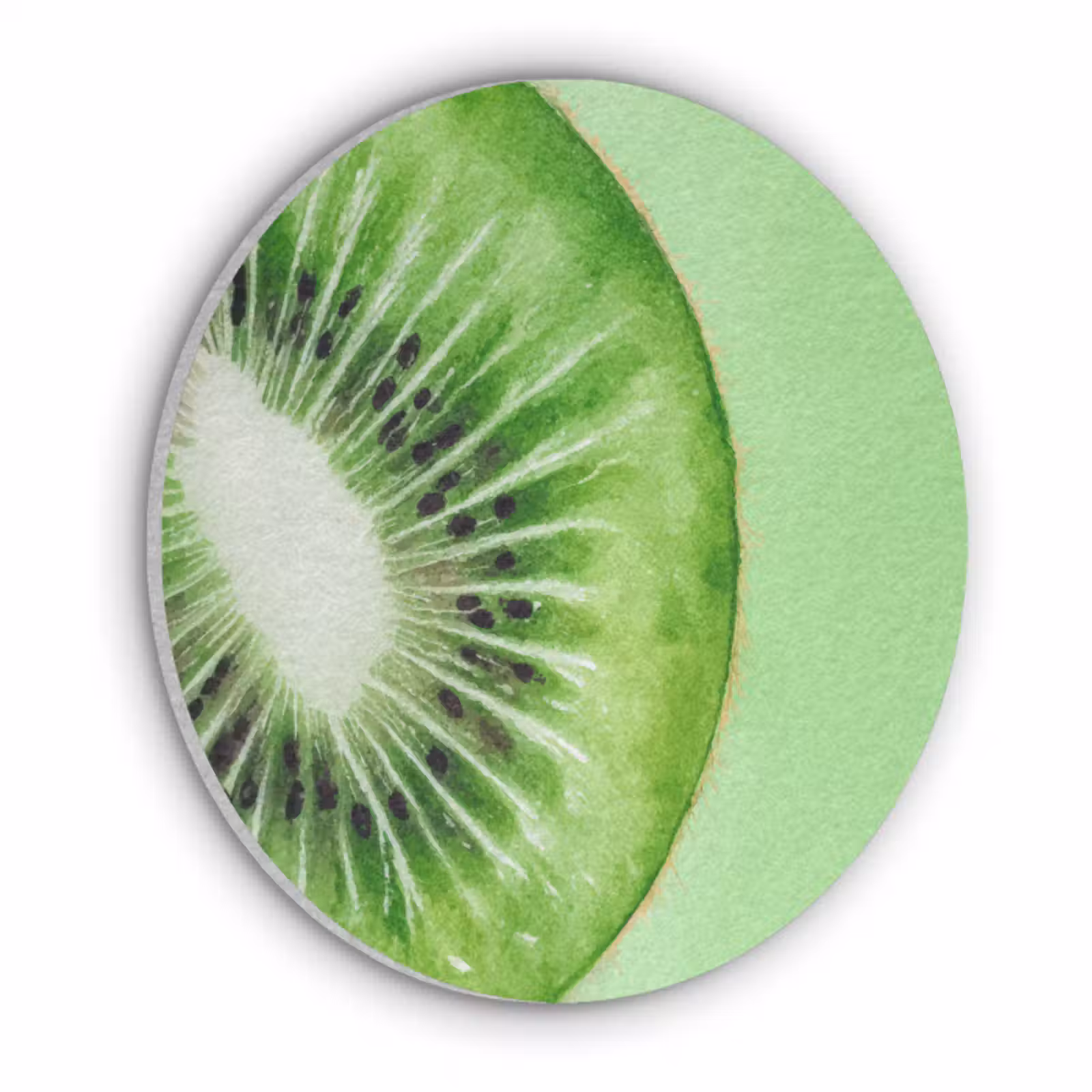 Akoestisch schilderij rond - Kiwi - Groen - Fris — 1