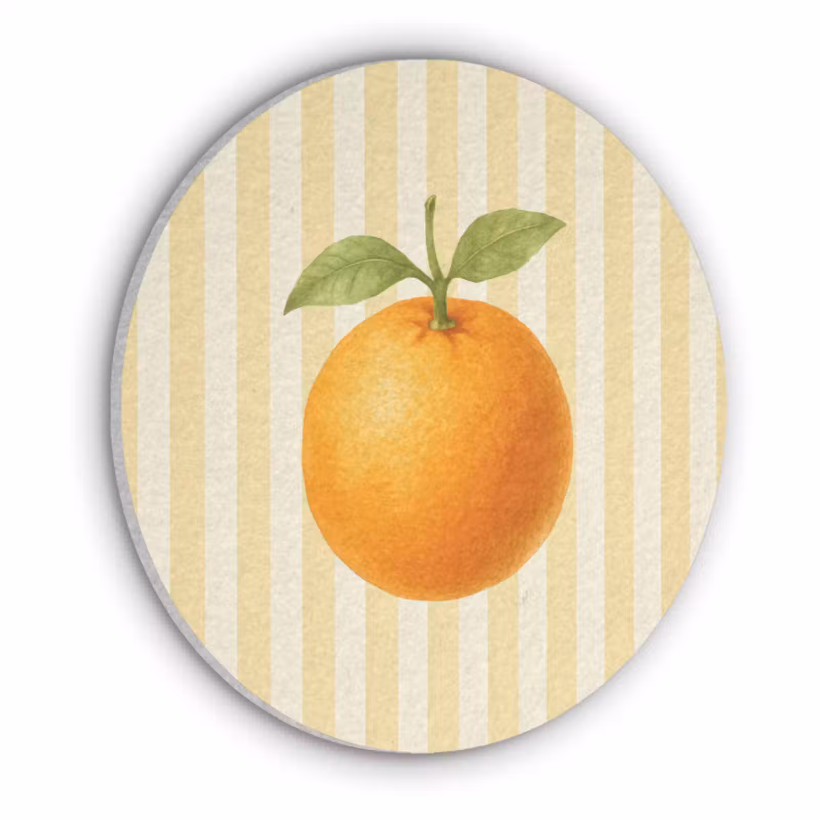 Akoestisch schilderij rond - Sinaasappel - Strepen - Oranje - Zomers — 1
