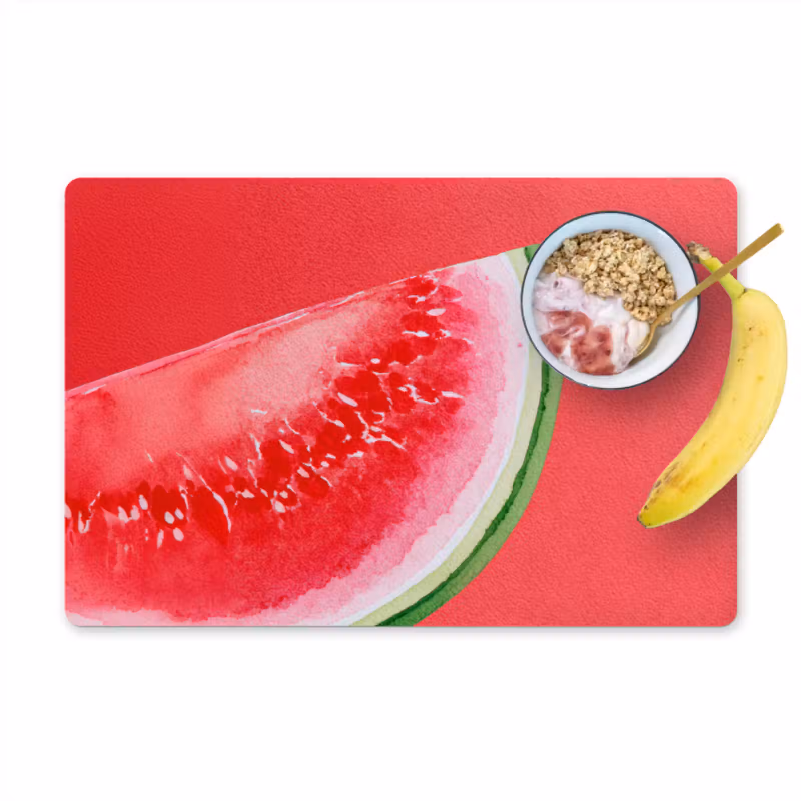 Placemat - 6 stuks - Watermeloen - Rood - Zomers — 1